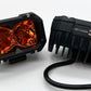 Code 4 LED 3″ 20 watt single row LED pod light in amber/spot pattern, sold in pairs