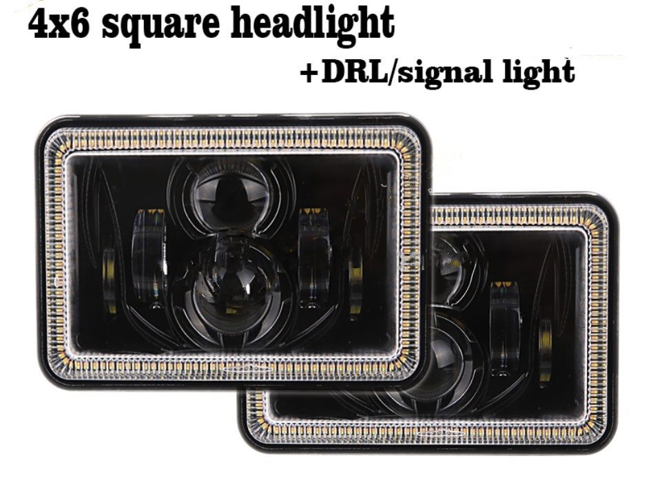 Code 4 LED 4 X 6 Headlight With White Drl and Amber Signal