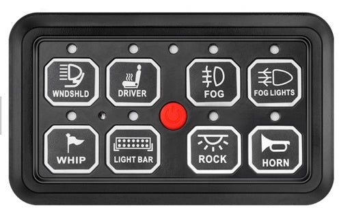 Code 4 LED 8 Gang Switch Panel All in One Controller with Dimmable Control Panel