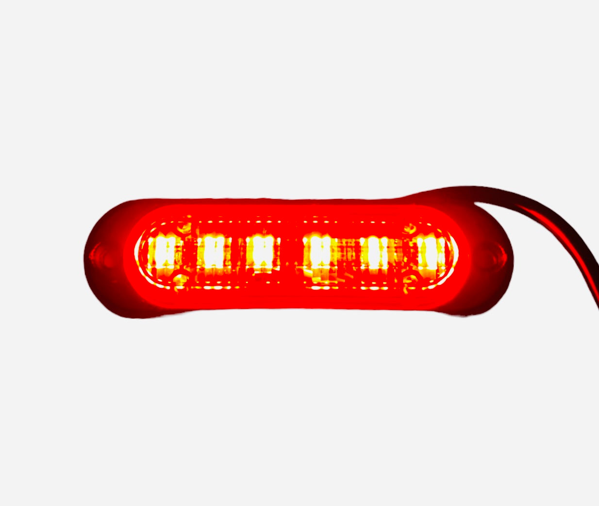 Code 4 LED 4″ Flat Surface Mount Red work light, sold in pairs