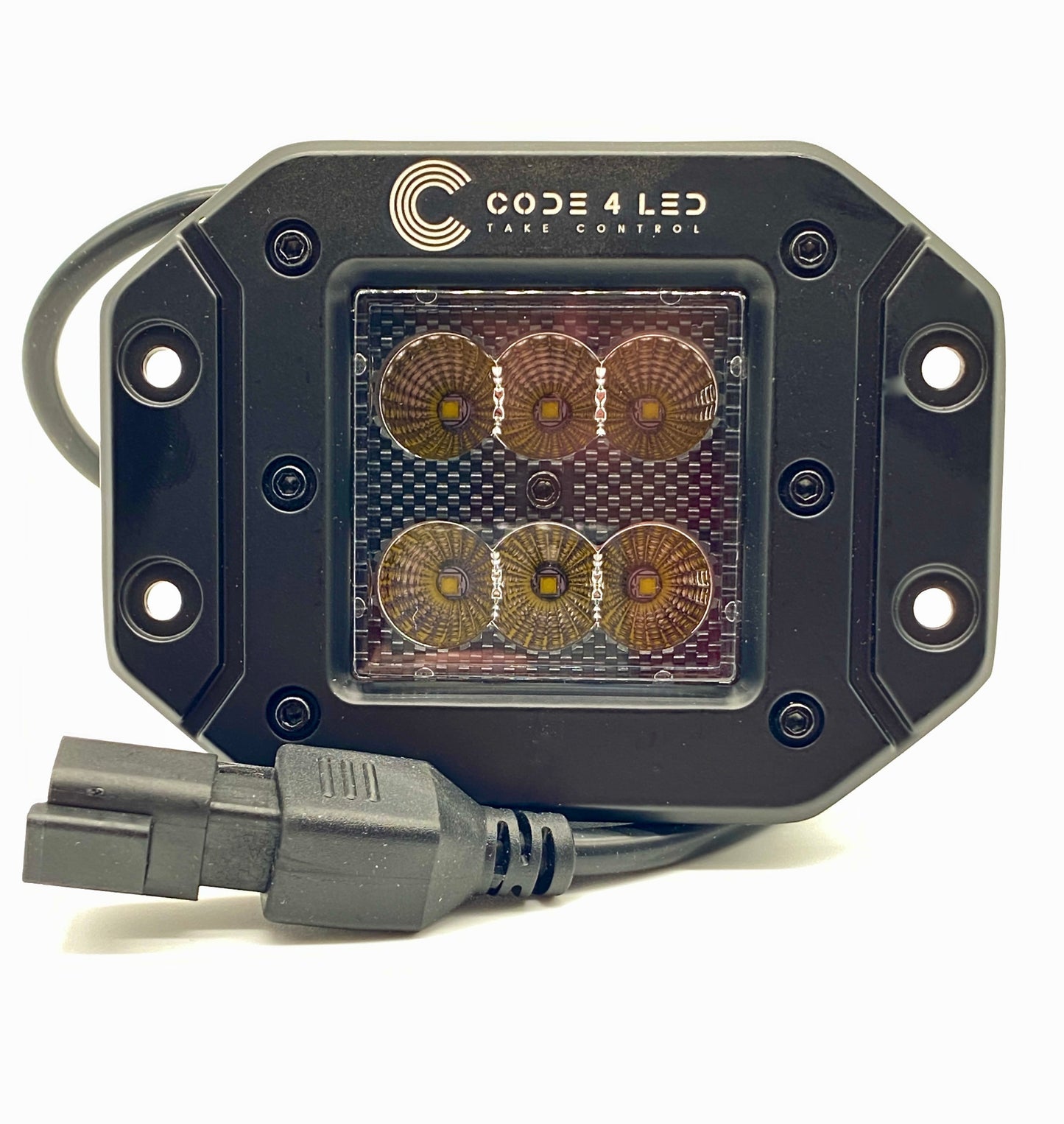Code 4 LED 3″ 30 Watt LED Flush Mount Pod Light Flood Pattern, sold individually
