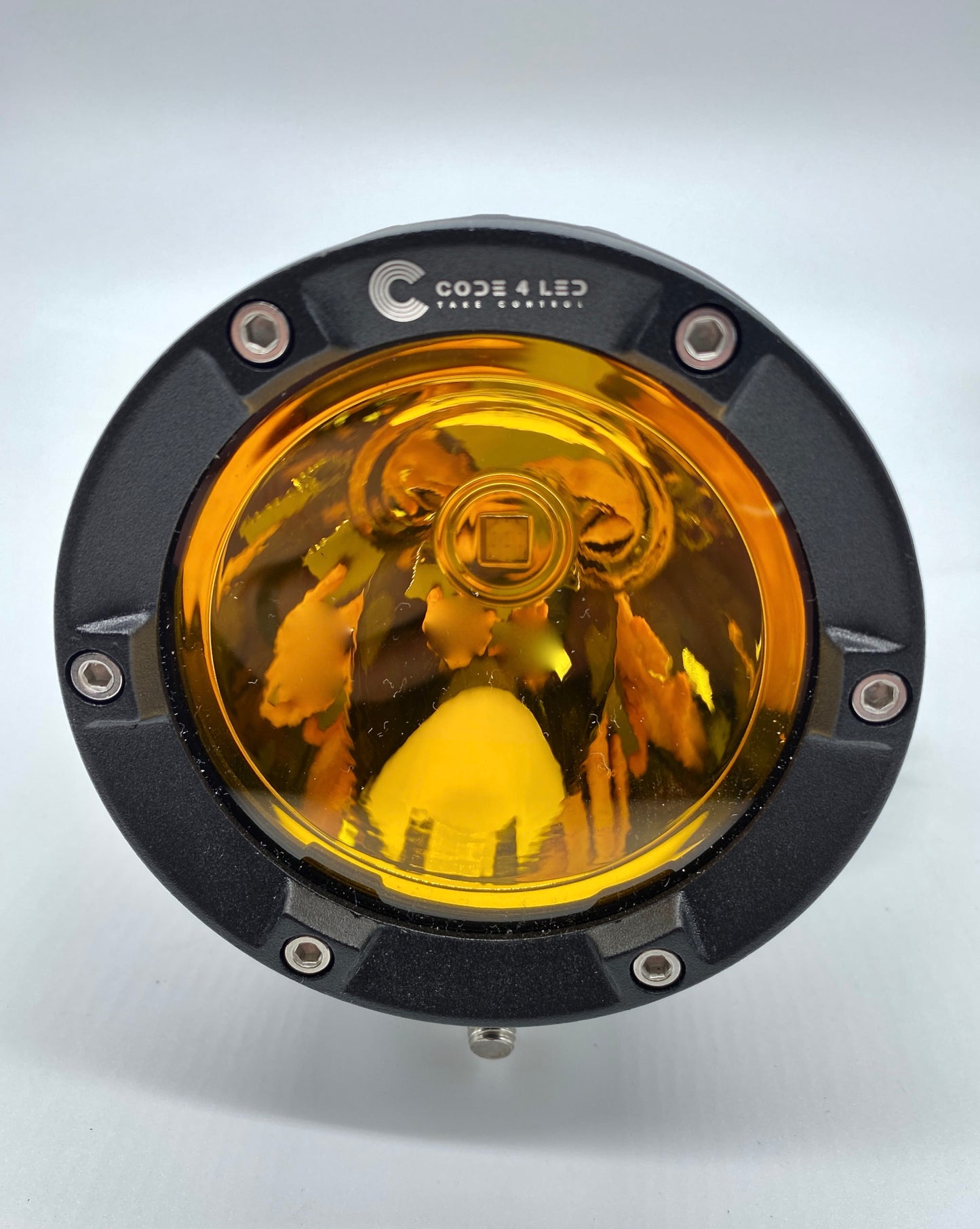 Code 4 LED 4″ 60 Watt round Amber Spot Light, sold in pairs
