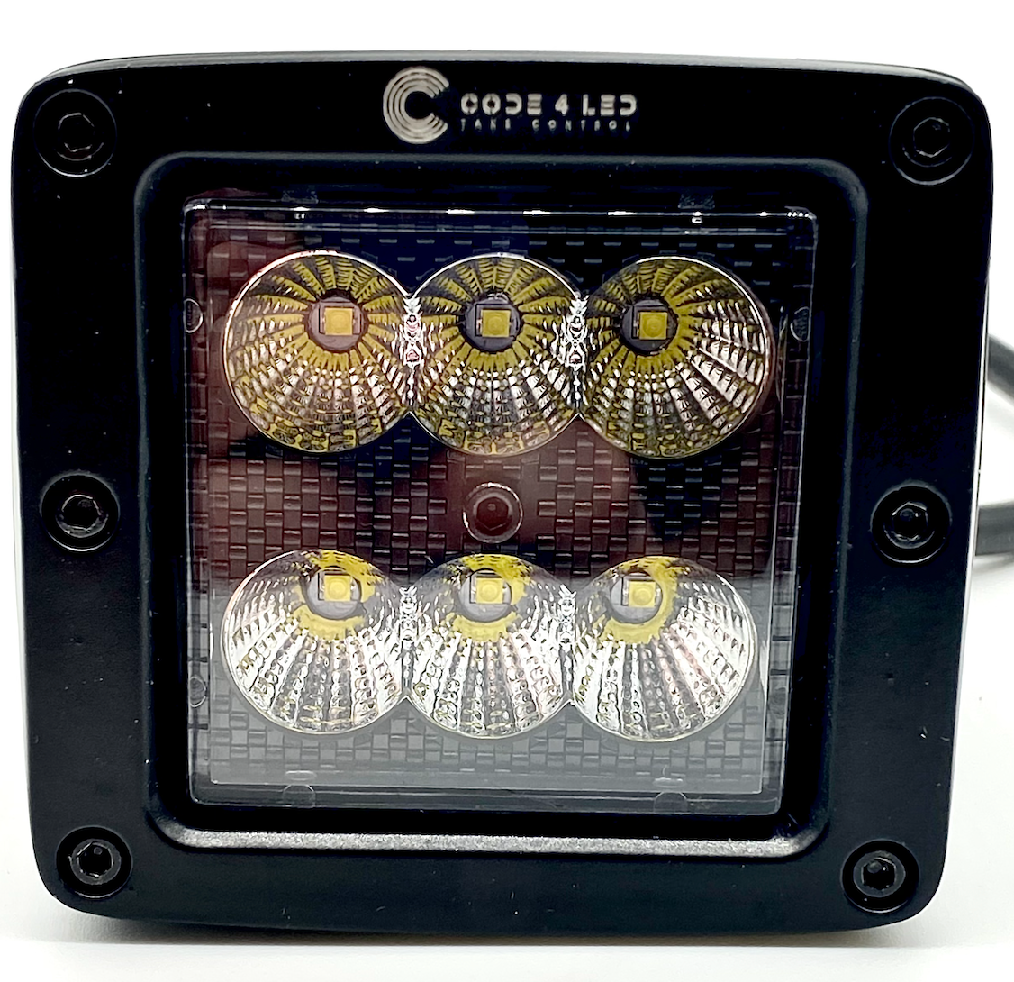 Code 4 LED 3″ 30 Watt LED Pod Light Flood Pattern, sold individually