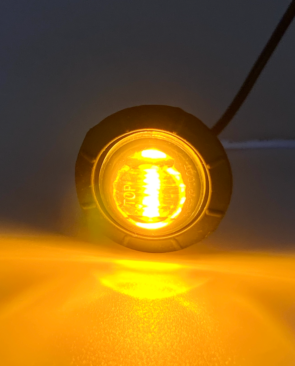 Code 4 LED 12V 3/4″ Mini LED Amber Side Marker Light SAE, DOT Approved/smoked