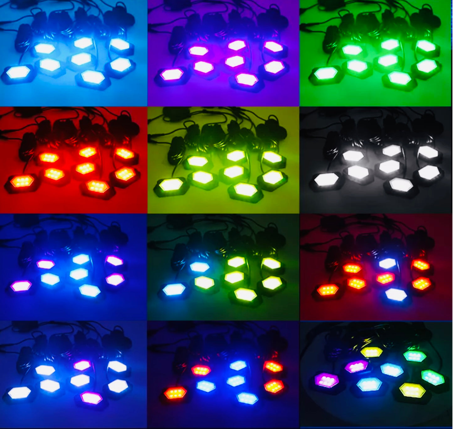 Code 4 LED 12 count RGBW Prism light kit