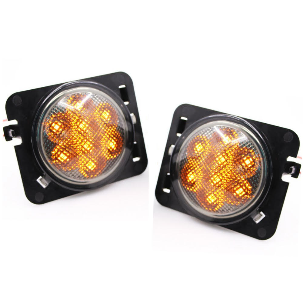 Code 4 LED Jeep Wrangler JK Side Marker Light in Amber, sold in pairs