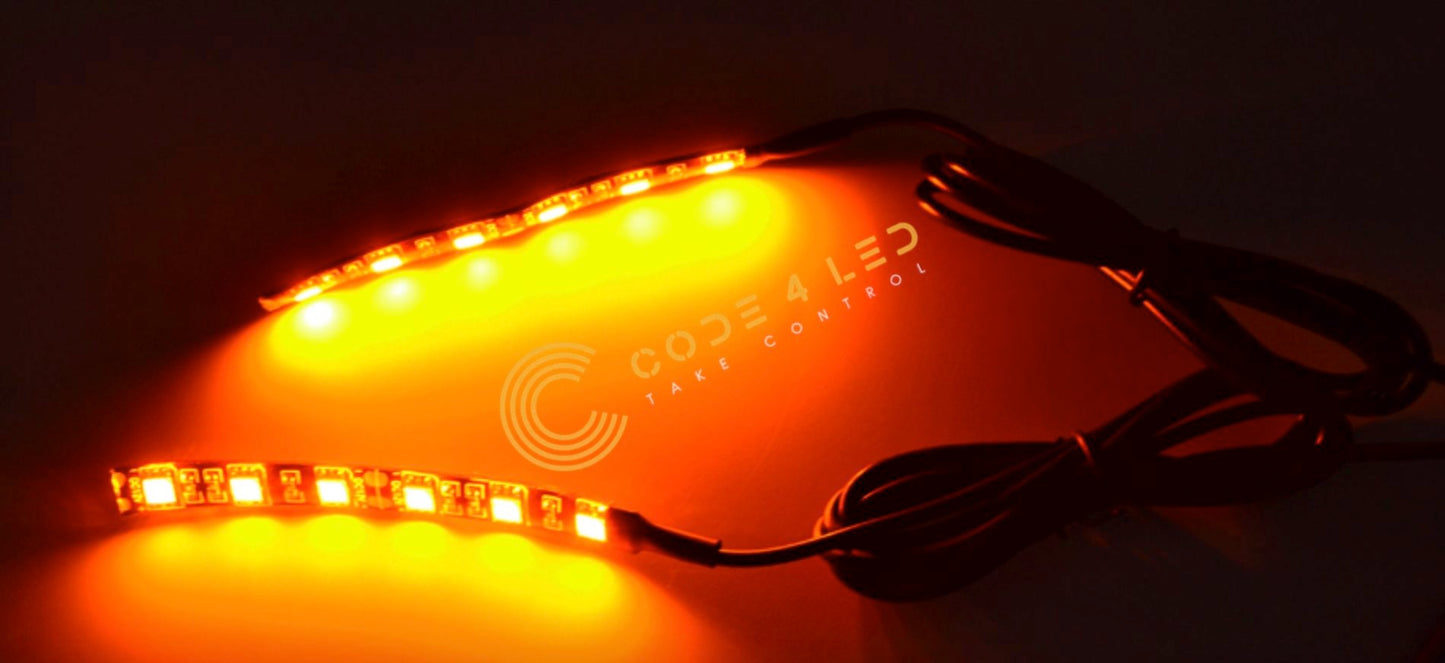 Code 4 LED 2 Pc 12V 5050 LED UTV/Motorcycle Blinkers/Amber