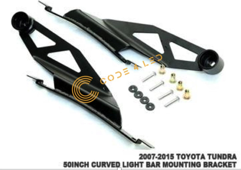 2007-2014 Toyota Tundra 50″ Curved LED Off Road Light Bar Roof Top Mount Brackets